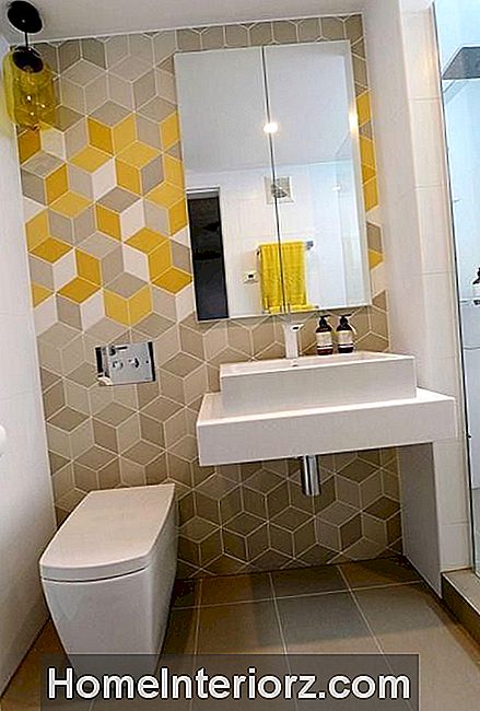 inspirierende geometrische Tapete Fliese des Badezimmers