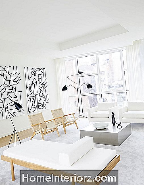 Ultra modernes Wohnzimmer von ASH NYC