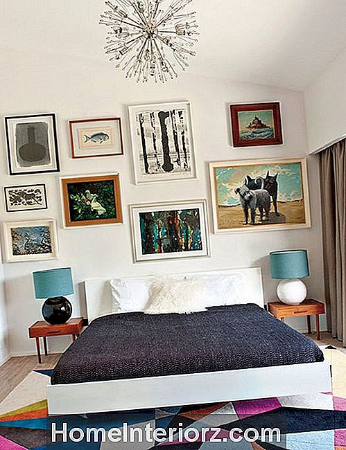 Värvikas kaasaegne magamistuba