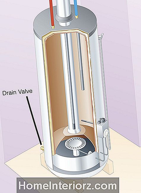 All'interno del riscaldatore di acqua calda a gas, valvola di scarico